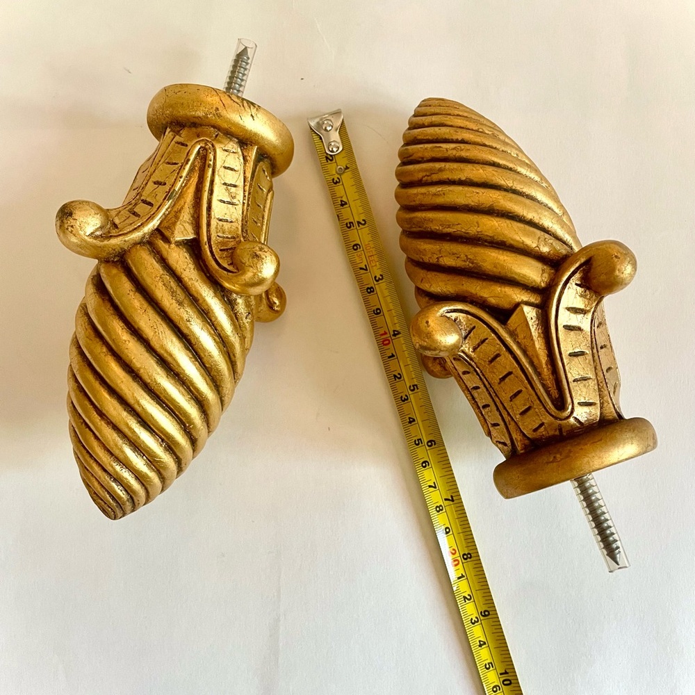 Drapery Finials ~ Gold - Picture 4 of 4